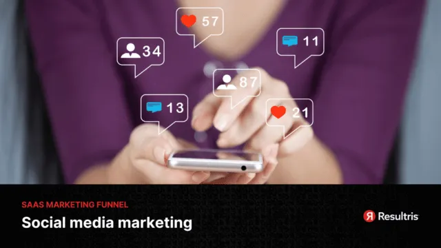 saas marketing funnel - social media