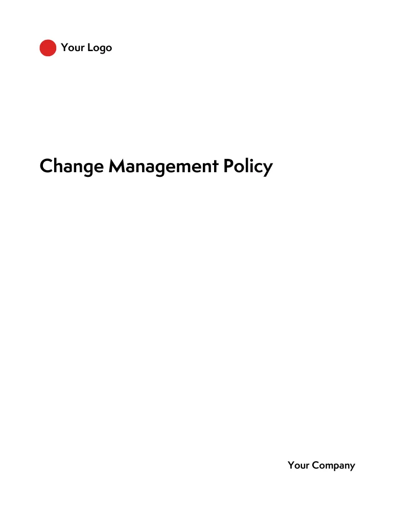Change Management Policy
