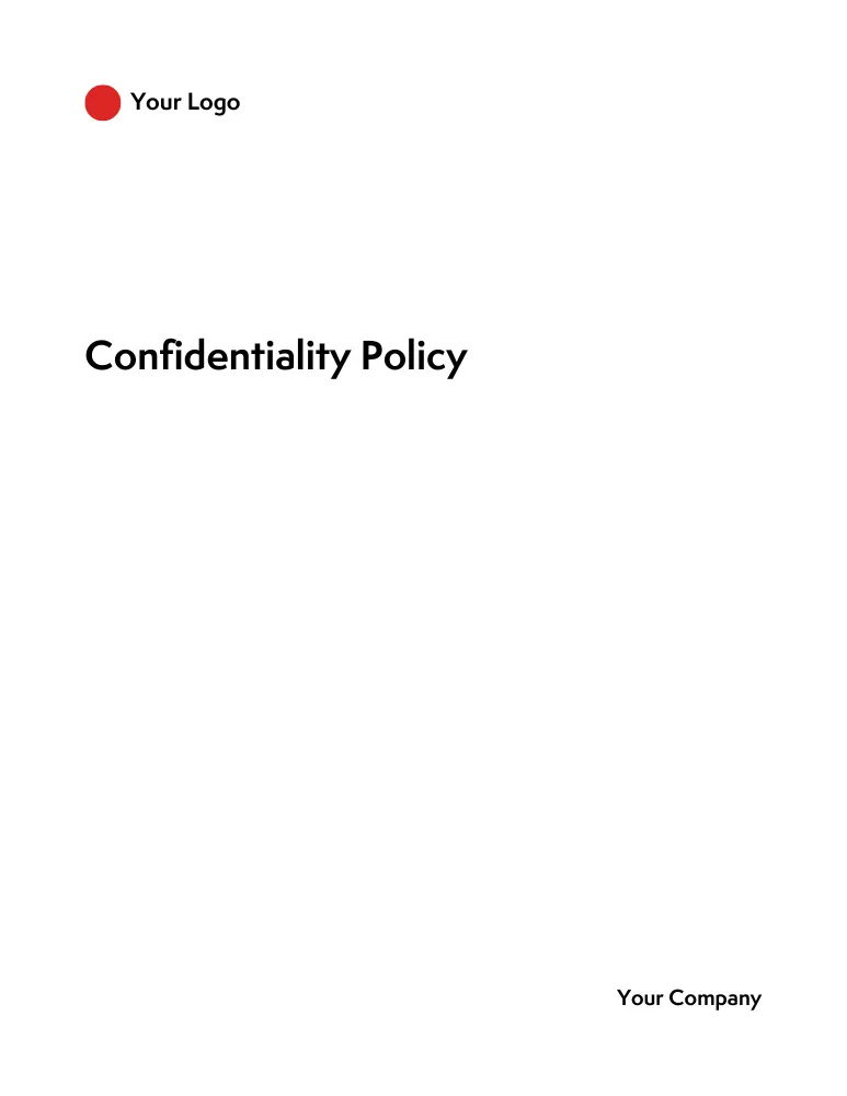 Confidentiality Policy